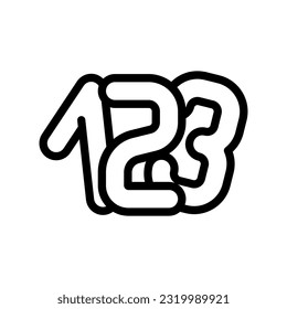 numbers math science education line icon vector. numbers math science education sign. isolated contour symbol black illustration