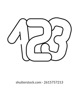 numbers math science education line icon vector. numbers math science education sign. isolated contour symbol black illustration