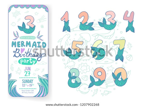 Free Free Mermaid Numbers Svg 289 SVG PNG EPS DXF File