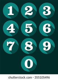 Numbers on the dark background
