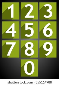 Numbers on the dark background