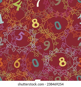 numbers on the decorative bright background