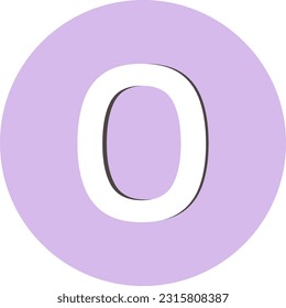 Números en el círculo violeta