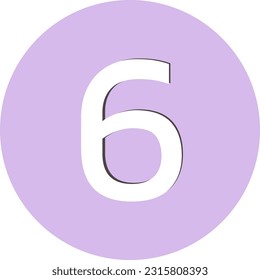 Numbers on the purple circle