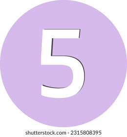 Numbers on the purple circle