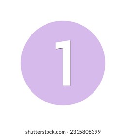 Numbers on the purple circle