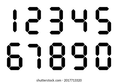 numbers on a white background