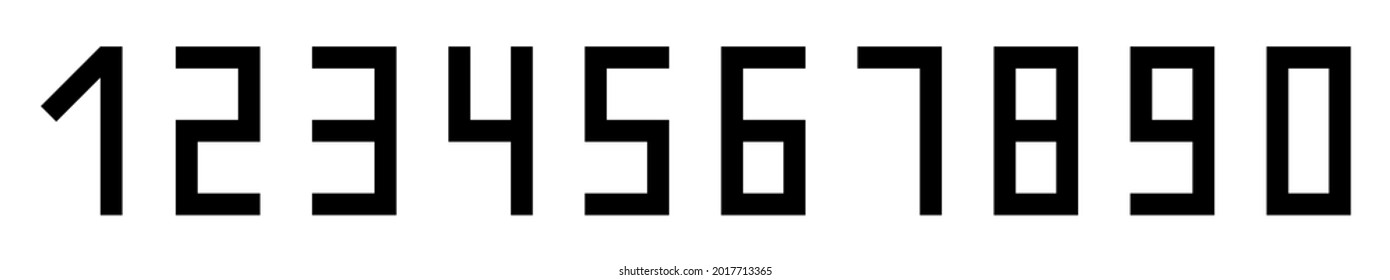 numbers on a white background