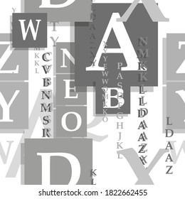 numbers on white background with seamless pattern.