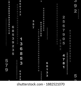 numbers on white background with seamless pattern.