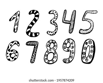 numbers on a white background. Signs and Symbols