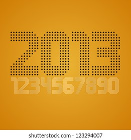 numbers on yellow background