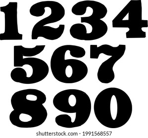 numbers one through nine and different colors