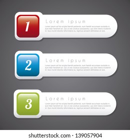 numbers options over vintage background vector illustration