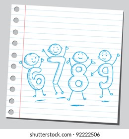 Numbers people playing
