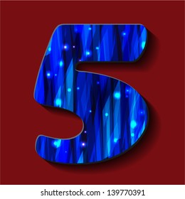 Numbers. Printed font