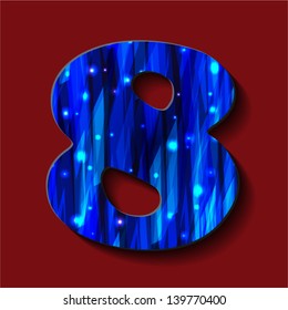 Numbers. Printed font