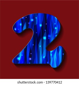 Numbers. Printed font