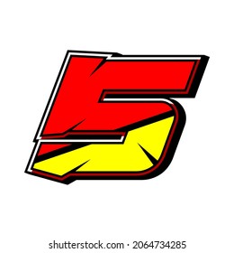 Numbers race icon set vector. Simple set of racing numbers. Flat design, Editable. Vector Illustration EPS 10