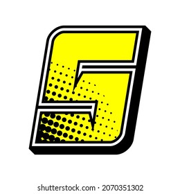 Numbers race icon set vector. Simple set of racing numbers. Flat design with Halftone, Editable. Vector Illustration EPS 10