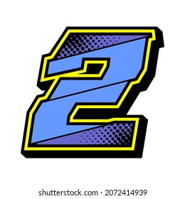 Zahlen Rennen Symbol-Set Vektor. Einfache Anzahl von Rennnummern. Flaches Design mit Halftone, Bearbeitbar. Vektorgrafik EPS10