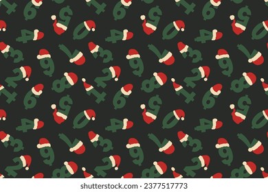 Numbers seamless background, New Year's atmosphere. Ideal for covers, textures