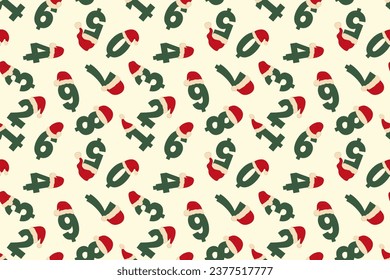 Numbers seamless background, New Year's atmosphere. Ideal for covers, textures