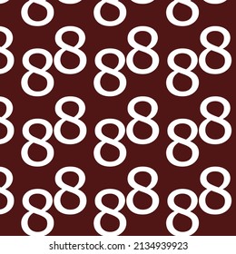 Numbers seamless pattern. Eight with dark background and cover.