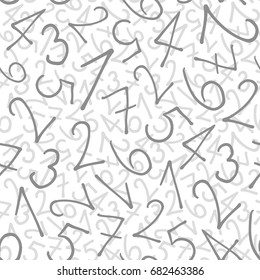 Numbers Seamless Pattern Vector