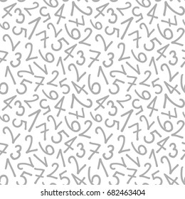 Numbers Seamless Pattern Vector