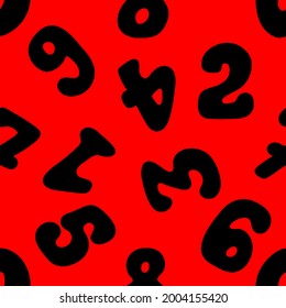 numbers seamless pattern, vector illustration