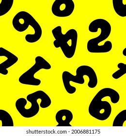 Numbers seamless pattern, vector illustration
