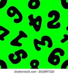 numbers, seamless pattern, vector illustration