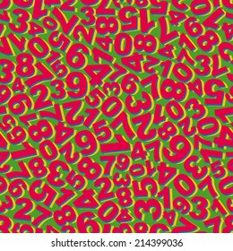 Numbers. Seamless pattern. Vector illustration. Can be used for wallpaper, web page background, web banners. 