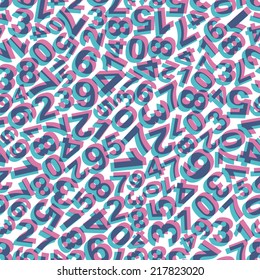 Numbers. Seamless pattern. Vector illustration. Can be used for wallpaper, web page background, web banners. 