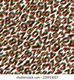 Numbers. Seamless pattern. Vector illustration. Can be used for wallpaper, web page background, web banners. 