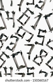 Numbers. Seamless vector wallpaper on white