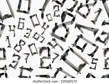 Numbers. Seamless vector wallpaper on white