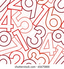 Numbers. Seamless vector wallpaper on white