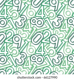 Numbers. Seamless vector wallpaper on white