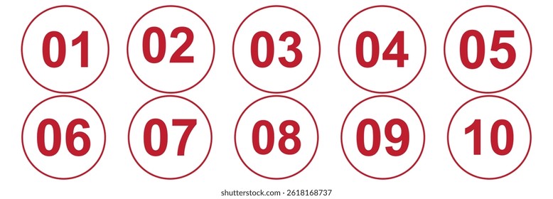 
Numbers set 1 to 10 . 
