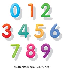 Numbers Set : Balloon Style