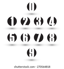 Numbers set. Design vector illustration.