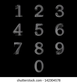 Numbers set glow in the dark.