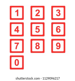 numbers set icon