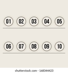 Numbers set icons