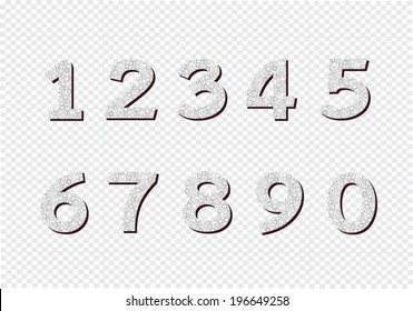 Numbers set. illustration
