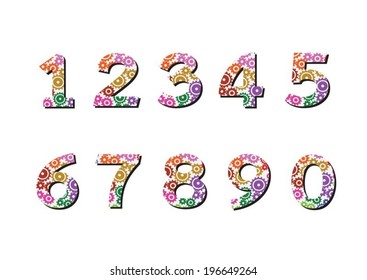 Numbers set. illustration