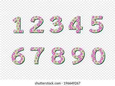 Numbers set. illustration