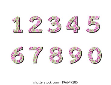 Numbers Set Illustration Stock Vector (Royalty Free) 197196962